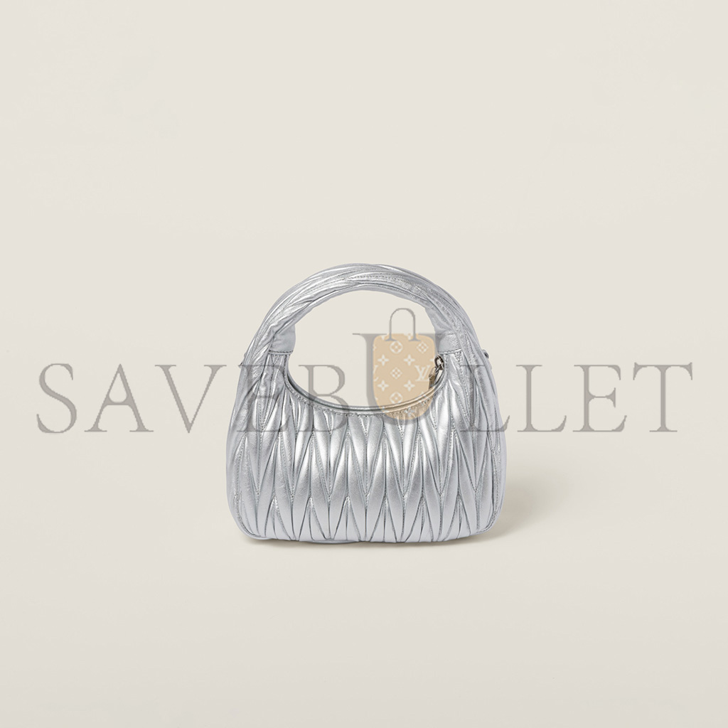 M1v M1v wander matelassÉ nappa leather hobo bag 5bc125 (20*17*6cm)